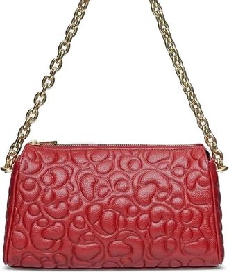 Tous Borsa a tracolla Greta trapuntata con catena - Rosso