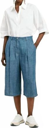 Momoni Fuerte Pants In Stonewashed Blue Chambray Denim