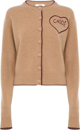 Chlo&eacute; Cardigan - Dames - Vesten - Bruin - M - Nylon - Truien & Vesten