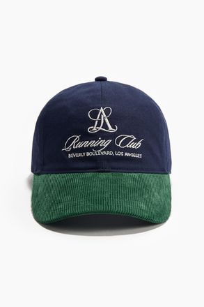 H&M Twillcap mit Cordschirm - Dunkelblau/Running Club