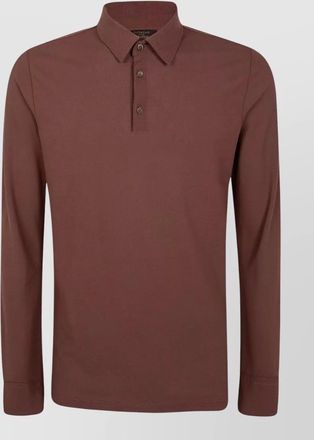 Zanone long sleeve polo shirt menswear collection