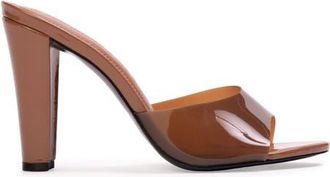 Black Suede Studio Lila 95 Patent Mule in Mousse Patent Leather at Nordstrom, Size 38.5 Eu