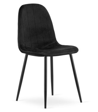 OEM Silla Padva - Terciopelo Negro / Patas Negras X 1