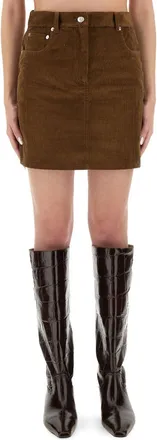 Moschino Corduroy Cotton Skirt - Brown