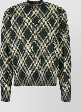 Burberry crew neck geometric pattern sweatshirt