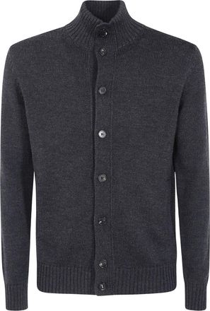 Zanone Chioto Turtle Neck Cardigan - Heren - Vesten - Grijs - XL - Wol - Truien & Vesten