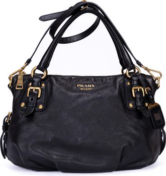 Prada Pre-owned Womens Satchel 2-Way Bag Shoulder Bag - Black - One Size