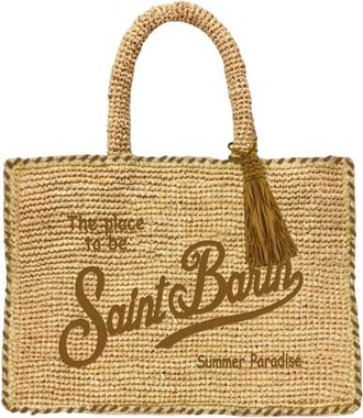 Saint Barth Tote Bags, female, Beige, Size: ONE SIZE Mini Vanity Bag