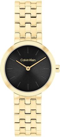 Calvin Klein Womens Modern Dial Link Bracelet Watch - Gold - OS