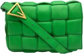 Bottega Veneta Pre-owned Leren Schoudertas - Dames - Vintage Schoudertas - Groen - ONE Size - Leer - Vintage