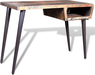 vidaXL Escritorio De Madera Reciclada Con Patas De Hierro Vidaxl