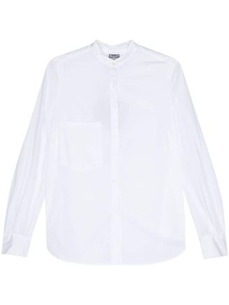 Kristensen Du Nord band-collar cotton shirt - White