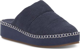 Lucky Brand Lisilly Womens Navy Blue Wedge Slippers JOBB2048
