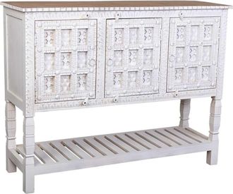 Wanderlust Deco Aparador de madera blanco 130x42x101