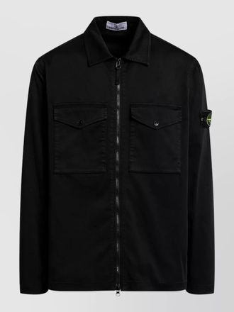 Stone Island buttoned cuff jacket chest pockets