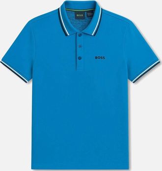 HUGO BOSS Mens Mens Blue Boss Paddy Pro Piqu&eacute; Polo Shirt - Size: 42