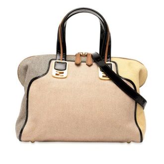 Fendi Pre-owned The Chameleon Handbag - Dames - Pre-owned - Beige - Maat: ONE Size Leer