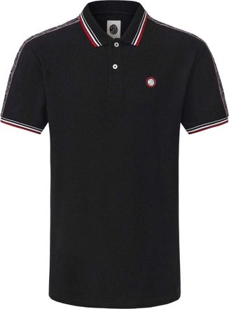 Pretty Green Polohemd met logo en tape voor heren (Zwart)