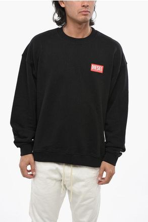 Diesel ESSENTIALS Crew Neck Cotton Sweatshirt with Logo Patch size L