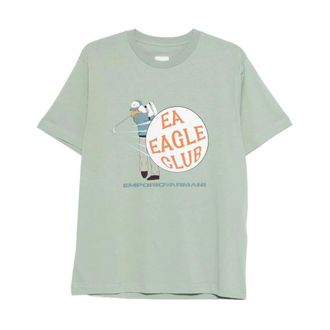 Emporio Armani Eagle Club T-Shirt - Heren - T-shirts - Groen - M - Katoen - Tops