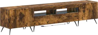 vidaXL Cabinet De Tv Led De 5 Piezas Roble Ahumado Vidaxl
