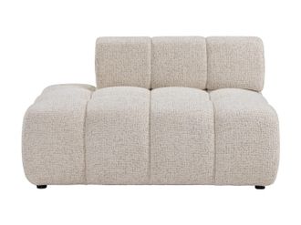 Vente-Unique Chaise longue sinistra in tessuto melange beige - FACIVIL