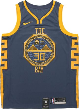 Nike NBA Jersey SW Fan Edition 18-19 Season Golden State Warriors Stephen Curry Warrior 3 0 City limited Blue AJ4610-428