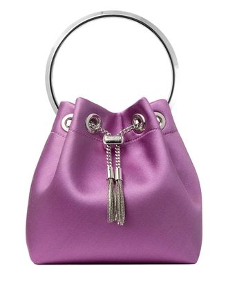 Jimmy Choo London Borsa Bon Bon mini con manico ad anello - Viola