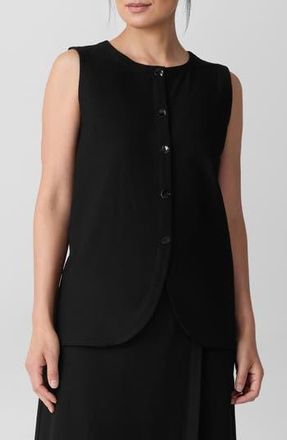 Eileen Fisher Back Tie Vest in Black at Nordstrom Rack, Size Small