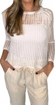 Stitchdrop Daily Mesh Sweater In White