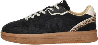 Maruti Schoenen, Dames, Zwart, 37 EU, Yale Emboidery Sneakers Laag
