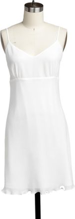 Naked Zebra Mini Dress With Ruffle Hem In Off White