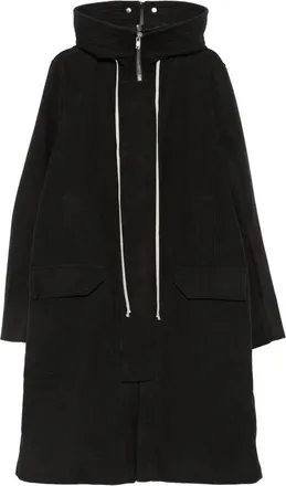 Rick Owens Drawstring-hood Zipped Coat
