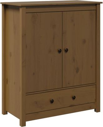 vidaXL Vidaxl - Aparador alto madera maciza de pino marrón miel 83x41,5x100 cm