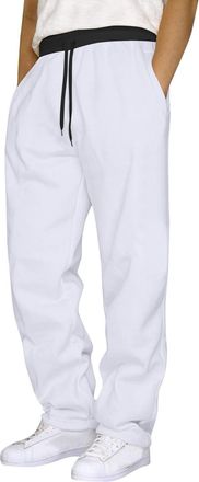 Generic Gym Trousers Men,Mens Sweat Pants Bottoms Joggers Straight Leg Sweatpants Open Bottom Lounge with Pockets Jogging Pants Casual Yoga Gym Sports Trouser