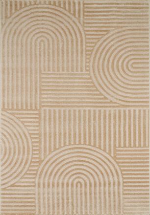 Nazar Rugs Alfombra beige con dibujo arqueado - 160x230