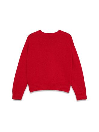 Il Gufo Virgin Wool Tricot Knit Sweatshirt - Red