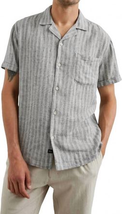 Rails Waimea Shirt Top In Quinoa Navy Stripe