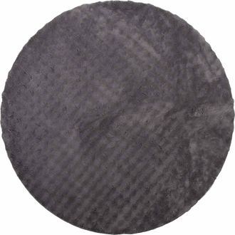 vidaXL Alfombras De &Aacute;rea Sirolo Gris Antracita &Oslash; 120 Cm Poli&eacute;ster Vidaxl