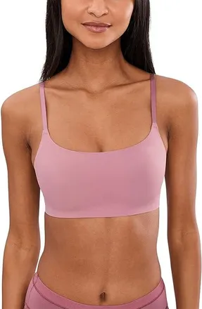 Calvin Klein Underwear Invisibles Microfiber Lightly Lined Bralette Womens Bra Soft Mauve : LG (Womens 12-14)
