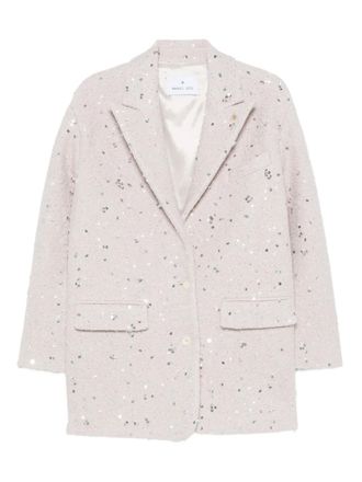 Manuel Ritz sequin-embellished bouclé jacket - women - Polyester/Wool - 40 - Neutrals