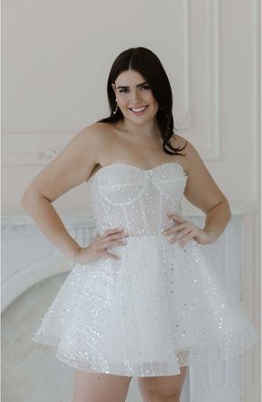 Untamed Petals Siena Mini Dress in Ivory at Nordstrom, Size 00