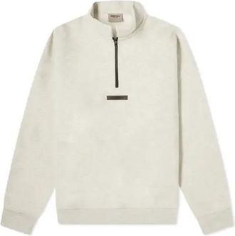 Fear of God Mockneck Half Zip Sweatshirt Light Heather Oatmeal 192SP212042F
