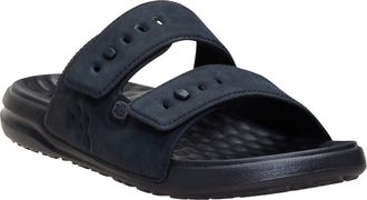 HeyDude Wave 2 Strap Polyurethaan Heren Zwart/Zwarte Sandalen