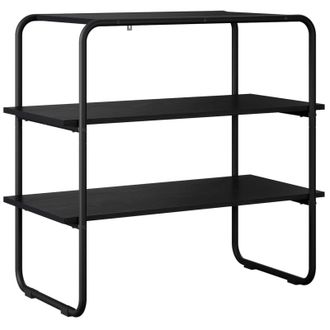 vidaXL Mesa Consola Roble Negro 100 X 41 X 75 Cm Madera De Ingenier&iacute;a Vidaxl