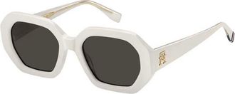 Tommy Hilfiger Grey Geometric Ladies Sunglasses TH 2155/S 0SZJ/IR 52
