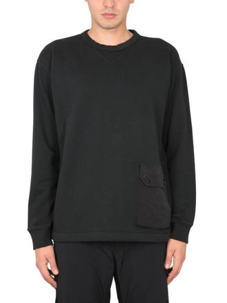 Ten c Black Crew Neck Sweatshirts