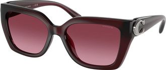 Coach HC8408U CW195 53938H Womens Sunglasses Burgundy Size 55