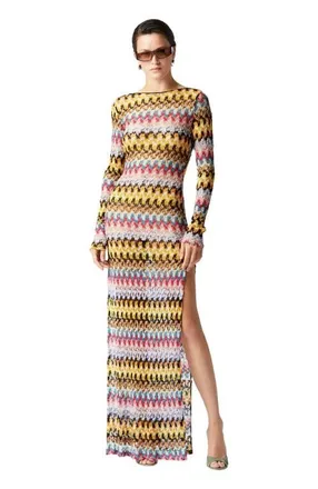 Missoni Long Dress In Lam&eacute; Viscose Lace With Open Back in Multicoloured at Nordstrom, Size 42