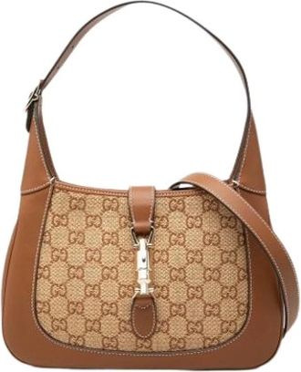 Gucci Pre-owned Jackie 1961 Schoudertas - Dames - Vintage Schoudertas - Beige - ONE Size - Leer - Vintage